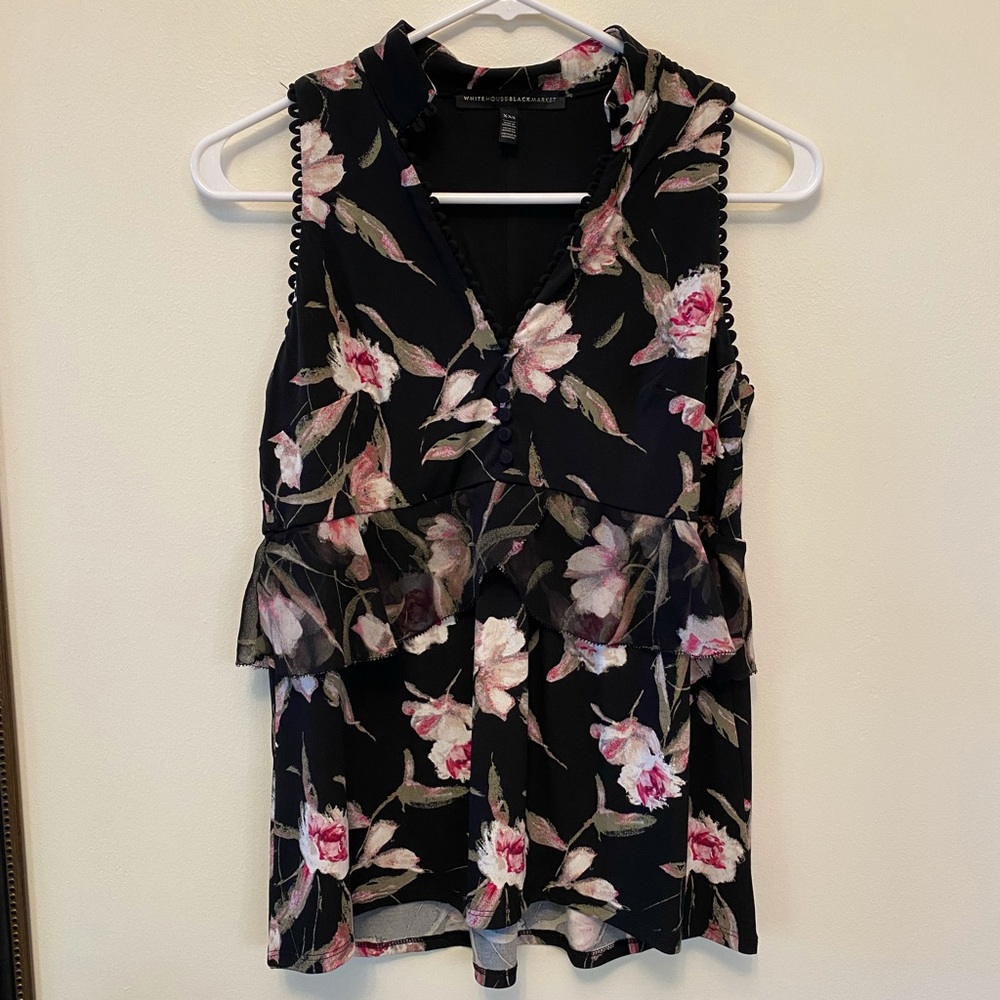 White House Black Market Button-Front Tank